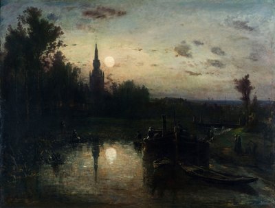 Moonlight at Overschie by Johan Barthold Jongkind